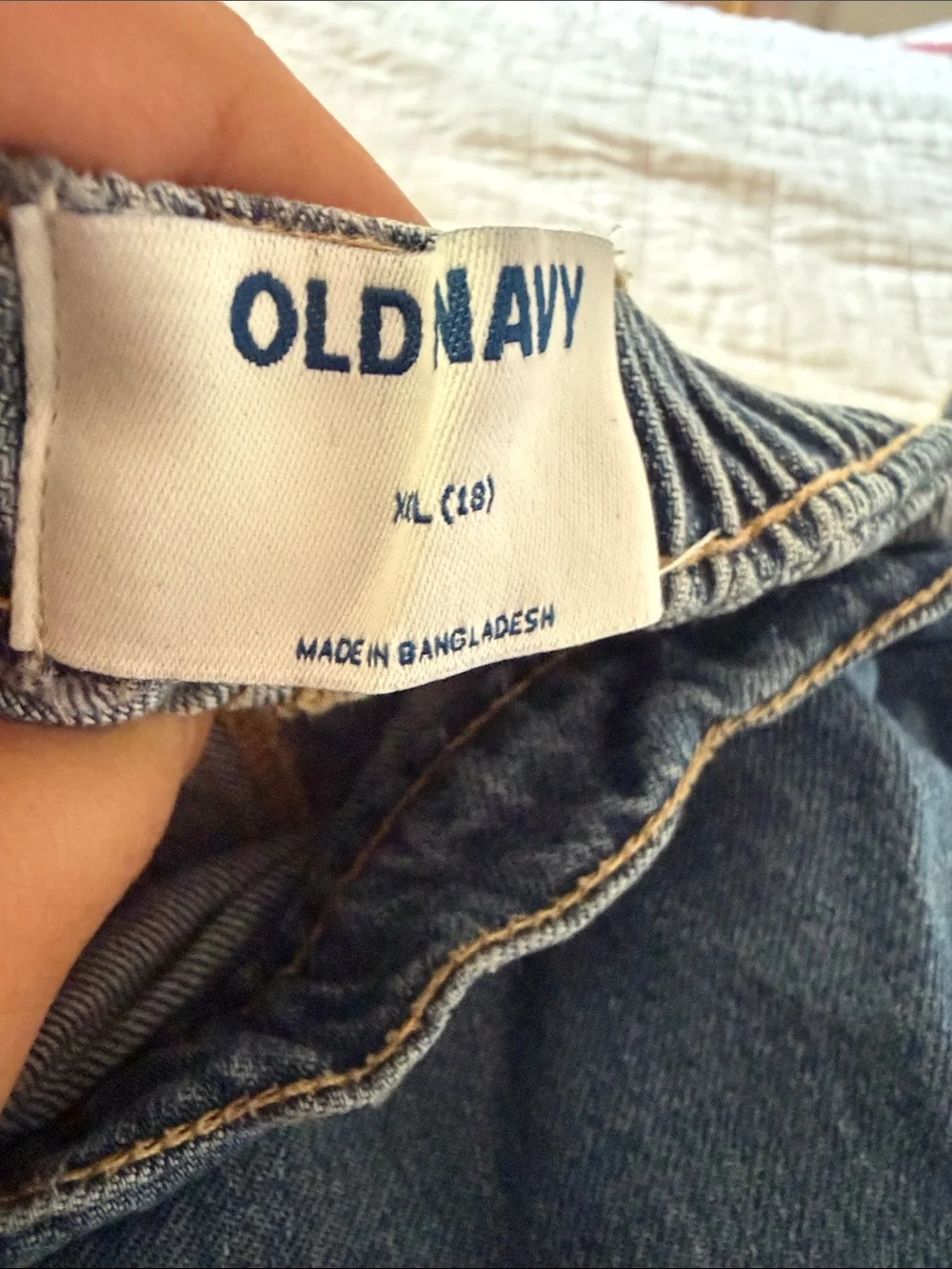 Old Navy Blue Denim Wrap Skort with Side Buttons